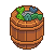 Barrel filled with fish