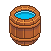 Barrel filled with water