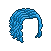 Blue Wavy Hair