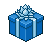 Blue Present with Bow