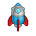 Blue Toy Rocket