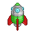 Green Toy Rocket
