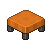 Orange Modern Stool