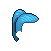 Blue Ponytail Hair